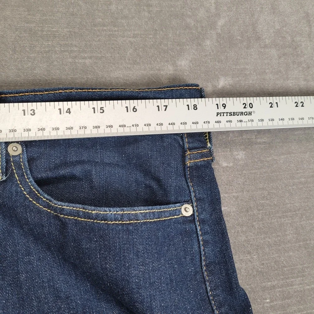 Levi's 513 Slim Straight Jeans Mens Actual Sz 36x30 Dark Indigo Blue Denim Pants